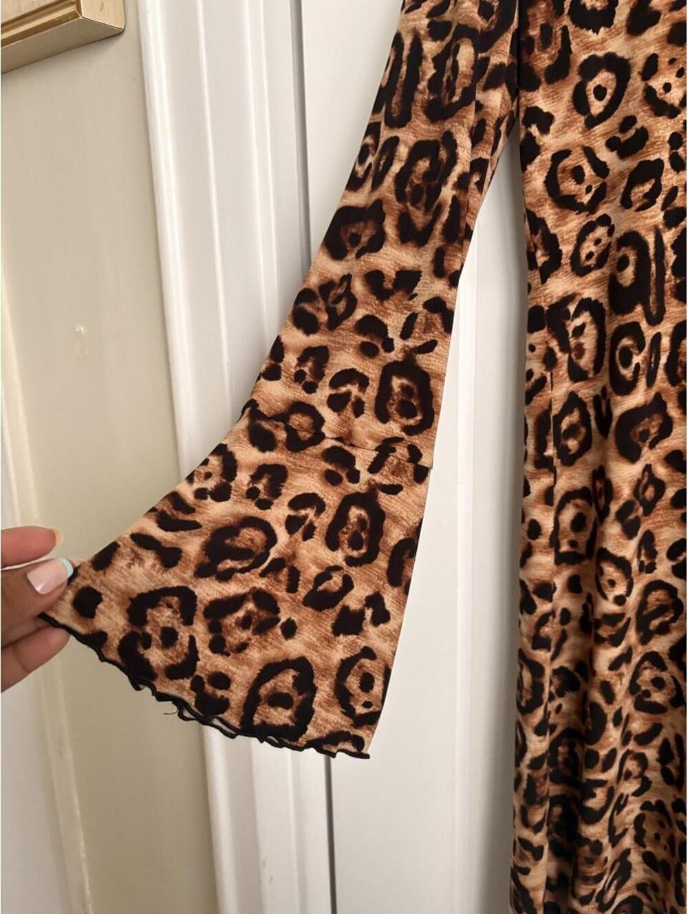 LEOPARD PRINT MINI DRESS - Picture 2 of 5